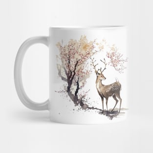 Sakura Serenity: A Majestic Nara Deer Mug